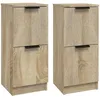 Image de vidaXL Buffets 2 pcs ChÃªne Sonoma 30x30x70 cm Bois d'ingÃ©nierie