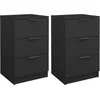 Image de vidaXL Tables de chevet 2 pcs noir 40x36x65 cm
