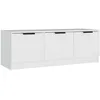 Image de vidaXL Meuble TV Blanc 102x35x36,5 cm Bois d'ingÃ©nierie