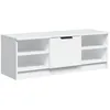 Image de vidaXL Meuble TV Blanc 102x35,5x36,5 cm Bois d'ingÃ©nierie