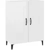 Image de vidaXL Buffet Blanc brillant 69,5x34x90 cm Bois d'ingÃ©nierie