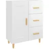 Image de vidaXL Buffet Blanc brillant 69,5x34x90 cm Bois d'ingÃ©nierie