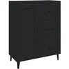 Image de vidaXL Buffet Noir 69,5x34x90 cm Bois d'ingÃ©nierie
