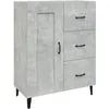 Image de vidaXL Buffet Gris bÃ©ton 69,5x34x90 cm Bois d'ingÃ©nierie