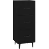 Image de vidaXL Buffet Noir 34,5x34x90 cm Bois d'ingÃ©nierie