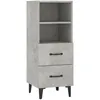 Image de vidaXL Buffet Gris bÃ©ton 34,5x34x90 cm Bois d'ingÃ©nierie