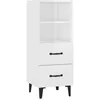 Image de vidaXL Buffet Blanc brillant 34,5x34x90 cm Bois d'ingÃ©nierie