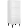 Image de vidaXL Buffet Blanc brillant 34,5x32,5x90 cm Bois d'ingÃ©nierie