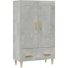 Image de vidaXL Buffet haut Gris bÃ©ton 70x31x115 cm Bois d'ingÃ©nierie