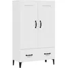 Image de vidaXL Buffet haut Blanc 70x31x115 cm Bois d'ingÃ©nierie