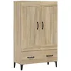 Image de vidaXL Buffet haut ChÃªne sonoma 70x31x115 cm Bois d'ingÃ©nierie