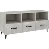 Image de vidaXL Meuble TV Gris bÃ©ton 102x35x50 cm Bois d'ingÃ©nierie