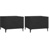 Image de vidaXL Tables basses avec pieds en mÃ©tal 2 pcs Noir 50x50x40 cm