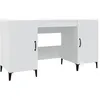 Image de vidaXL Bureau Blanc 140x50x75 cm Bois d'ingÃ©nierie