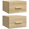 Image de Vidaxl Tables De Chevet Murales 2 Pcs ChÃªne Sonoma 35x35x20 Cm