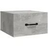 Image de vidaXL Table de chevet murale Gris bÃ©ton 35x35x20 cm