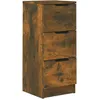 Image de Vidaxl Buffet ChÃªne FumÃ© 30x30x70 Cm Bois D'ingÃ©nierie