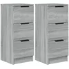 Image de vidaXL Buffets 2 pcs Sonoma gris 30x30x70 cm Bois d'ingÃ©nierie