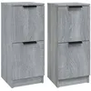 Image de vidaXL Buffets 2 pcs Sonoma gris 30x30x70 cm Bois d'ingÃ©nierie