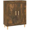 Image de Vidaxl Buffet ChÃªne FumÃ© 69,5x34x90 Cm Bois D'ingÃ©nierie