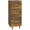 Image de Vidaxl Buffet ChÃªne FumÃ© 34,5x34x90 Cm Bois D'ingÃ©nierie