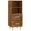 Image de Vidaxl Buffet ChÃªne FumÃ© 34,5x34x90 Cm Bois D'ingÃ©nierie
