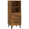 Image de Vidaxl Buffet ChÃªne FumÃ© 34,5x34x90 Cm Bois D'ingÃ©nierie