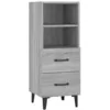 Image de vidaXL Buffet Sonoma gris 34,5x34x90 cm Bois d'ingÃ©nierie