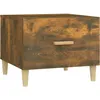 Image de vidaXL Table basse ChÃªne fumÃ© 50x50x40 cm Bois d'ingÃ©nierie