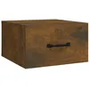 Image de Vidaxl Table De Chevet Murale ChÃªne FumÃ© 35x35x20 Cm