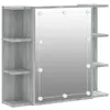 Image de vidaXL Armoire Ã  miroir avec LED Sonoma gris 70x16,5x60 cm