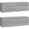 Image de vidaXL Meubles TV 2 pcs Sonoma gris 100x30x30 cm Bois d'ingÃ©nierie