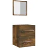 Image de Vidaxl Armoire De Salle De Bain Avec Miroir ChÃªne FumÃ© 41x38,5x48 Cm