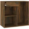 Image de vidaXL Armoire cosmÃ©tique ChÃªne fumÃ© 80x40x75 cm Bois d'ingÃ©nierie