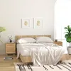 Image de vidaXL Tables de chevet 2 pcs Marron Bois pin massif et rotin naturel