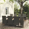 Image de vidaXL Meuble TV Noir 80x30x40 cm Bois de pin massif et rotin naturel
