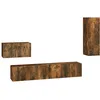 Image de vidaXL Ensemble de meubles TV 4 pcs ChÃªne fumÃ© Bois d'ingÃ©nierie