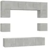 Image de vidaXL Ensemble de meubles TV 8 pcs Gris bÃ©ton Bois d'ingÃ©nierie