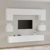 Image de vidaXL Ensemble de meubles TV 8 pcs Blanc Bois d'ingÃ©nierie