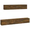 Image de vidaXL Ensemble de meubles TV 4 pcs ChÃªne fumÃ© Bois d'ingÃ©nierie