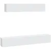 Image de vidaXL Ensemble de meubles TV 4 pcs Blanc Bois d'ingÃ©nierie