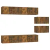 Image de vidaXL Ensemble de meubles TV 6 pcs ChÃªne fumÃ© Bois d'ingÃ©nierie