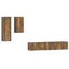 Image de vidaXL Ensemble de meubles TV 4 pcs ChÃªne fumÃ© Bois d'ingÃ©nierie