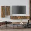 Image de vidaXL Ensemble de meubles TV 4 pcs ChÃªne fumÃ© Bois d'ingÃ©nierie