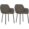 Image de vidaXL Chaises de salle Ã  manger 2 pcs Gris foncÃ© Velours