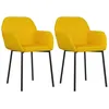 Image de vidaXL Chaises de salle Ã  manger 2 pcs Jaune Velours