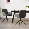 Image de vidaXL Chaises pivotantes Ã  manger lot de 2 Gris foncÃ© Velours