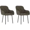 Image de vidaXL Chaises de salle Ã  manger 2 pcs Gris foncÃ© Velours