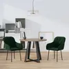 Image de vidaXL Chaises de salle Ã  manger 2 pcs Vert foncÃ© Velours