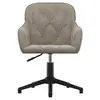 Image de Chaises VidaXL  Fauteuil  Chaise pivotante de bureau Velours gris clair P31600710